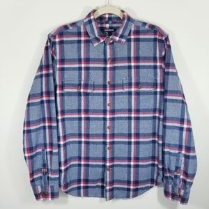 Express Men's Plaid Button Down Longsleeve Shirt